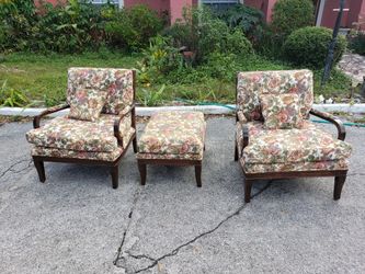 3 Piece - 2 Chairs and Ottoman