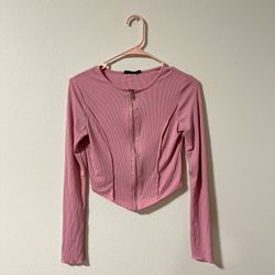 Pink Skin Tight Long Sleeve
