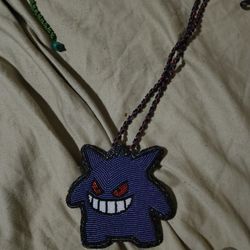 Pokemon Gengar Hand Made Prison Beaded Piece