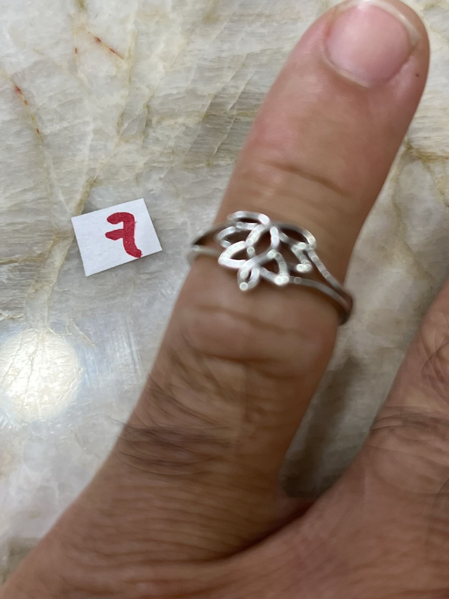 925 Sterling Silver Wedding Ring Size 7