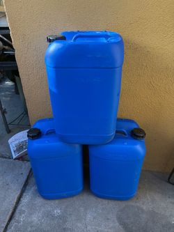 25 Liter/6.6 Gallon Blue HDPE Jerrican with 61mm Tamper-Evident Cap