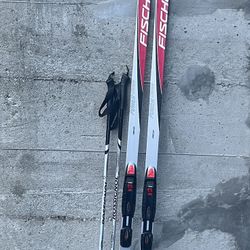 Fisher Cross Country skis with NNN bindings and poles