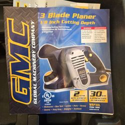 GMC 3 blade planer for woodwork w/ travel case