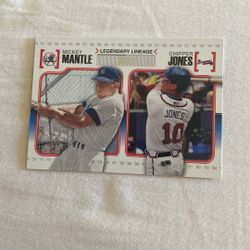 2010 Topps Chipper Jones & Mickey Mantle #LL-2