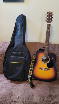 FENDER FA SERIES ACOUSTIC ELECTRIC GUITAR MODEL FA-25CE DREADNOUGHT IN SATIN SUNBURST COLOR.
