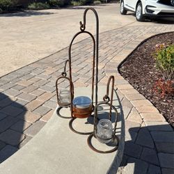 Rustic Iron candle Holders