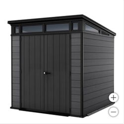 Keter Cortina Premium Modern Outdoor Storage Shed. 7x7. Brand New. In Box. 
