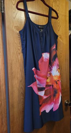 Lane Bryant Knee Length Navy Dress Size 14