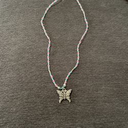 Butterfly Bead Necklace 