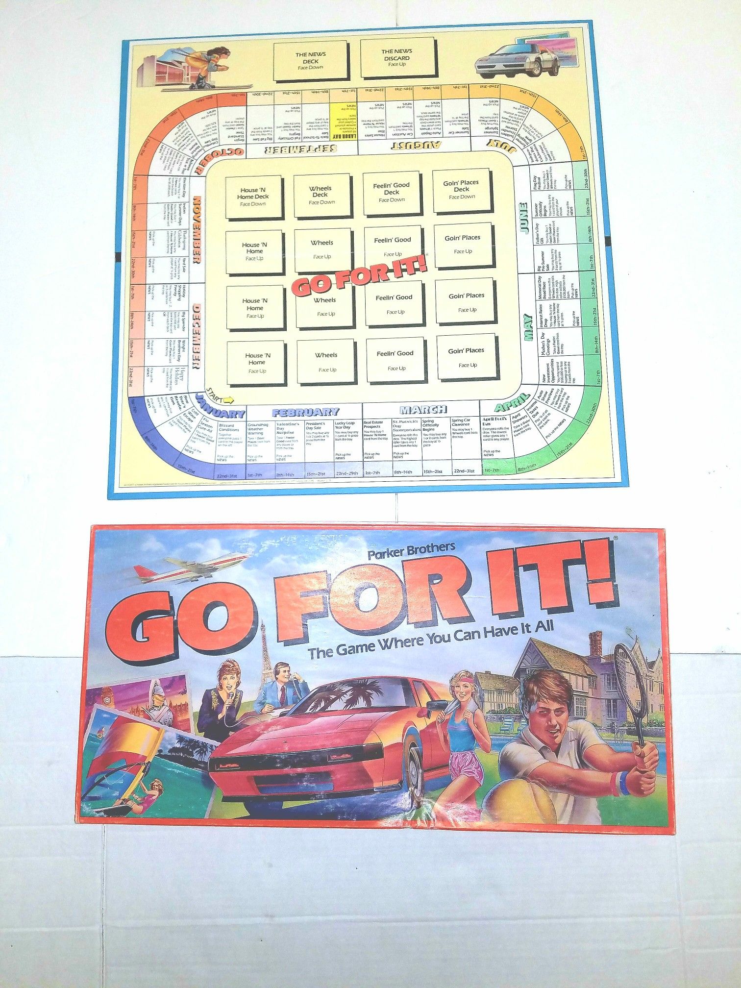 Parker brothers go for it board game