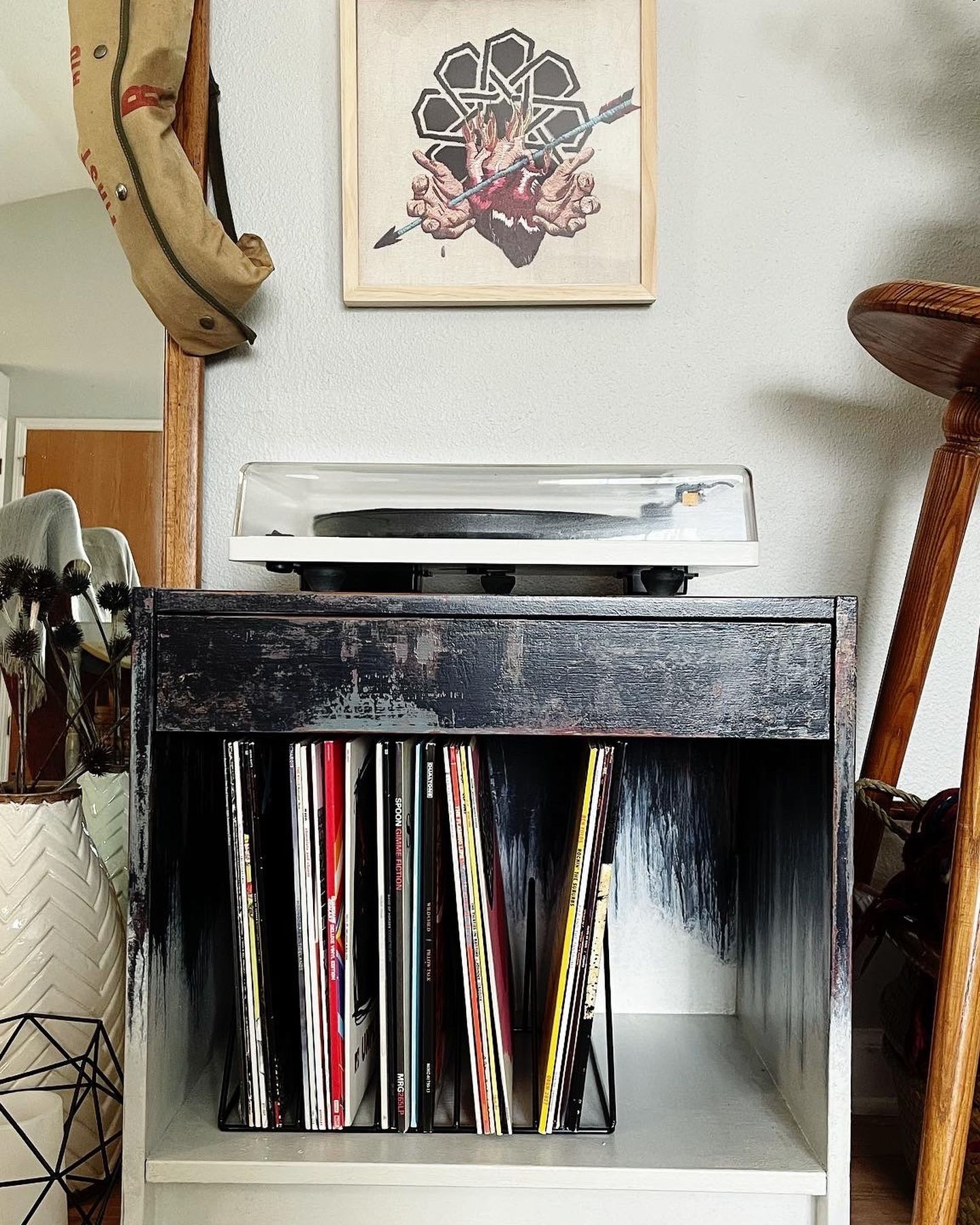 Distressed Side Table with Drawer