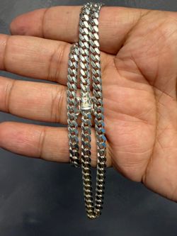 Solid 5mm 925 Sterling Silver Miami Cuban Chain
