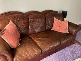Beautiful Brown Leather Couch