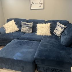 2 Piece Sectional Set  w/ Ottoman and Swivel Arm Chair