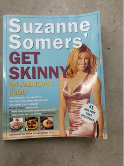 Suzanne Somers' Get Skinny on Fabulous Food Trade Paperback Potter 2001 Cooking