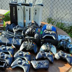 Huge Xbox Haul Systems Controllers Games