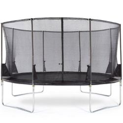 14’ Plum trampoline with enclosure