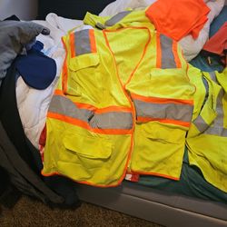 2 Large Hi Viz Safety Vest 
