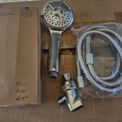 New 5 Sprayer Chrome Shower Head