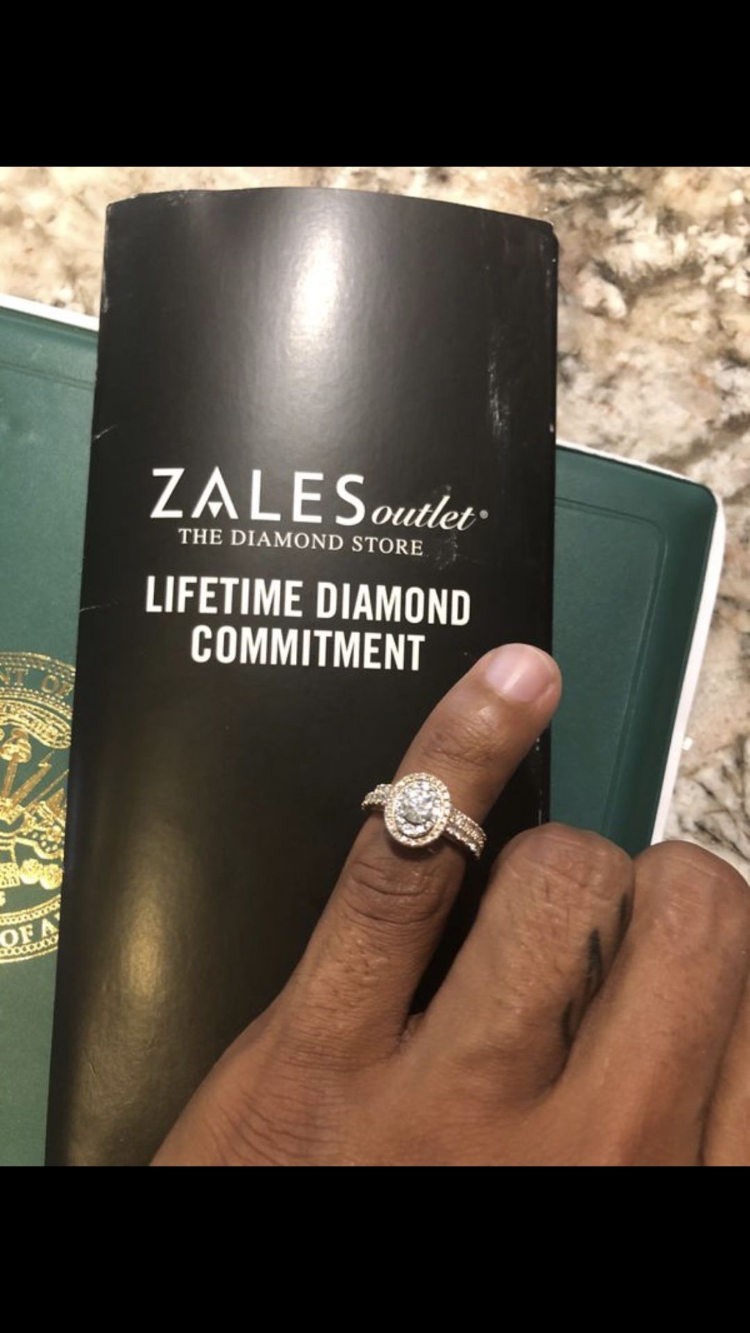 Zales 1.5k rose gold wedding ring with diamond band