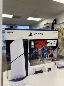 Sony PlayStation 5 Slim Console Disc Edition NBA 2K26 Bundle (New) - Payment Plan Available