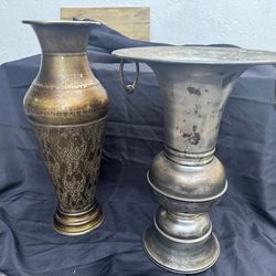 Decorative Vases  Metal  discount for both