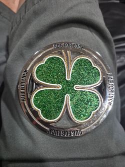 4 leave clover belt buckle