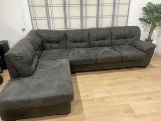 Modern Charcoal  Gray L-Shaped Sectional