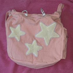 Star Graphic Corduroy Drawstring Street Style Messenger Bag
