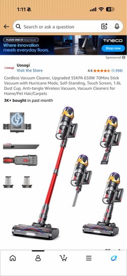 Uosogi Cordless Stick Vacuum Cleaner