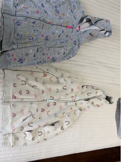 Cat & Jack Kids Hoodies - Unicorn/Alien & Rainbow Patterns Size 6/8 years