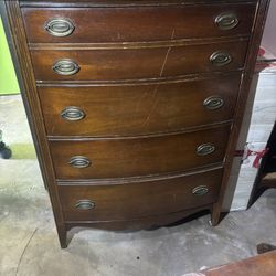 Antique Chest Of Drawers (4) Solid Wood