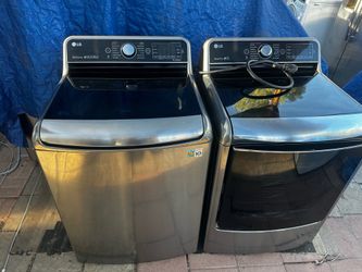 LG “True Balance” Diamond Glass/tag on Top Load Washer (Jumbo ) And Electric  Jumbo Dryer !