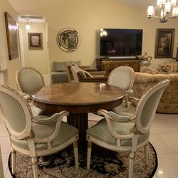Beautiful Table With 4 Gorgeous Louis XVl Armchairs 
