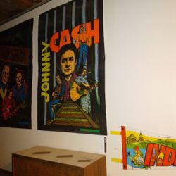 Johnny Cash Country Star  Rare Velvet 1975 #6 Poster