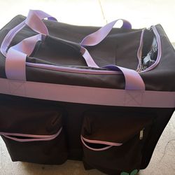 Dance Bag With Garment Rack, 23" Dance Garment Bags Collapsible Costume Rolling Duffel Bag with Wheels, Dance Travel Bag for Competition, Shows, Perfo