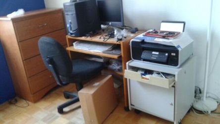 Real wood computer desk