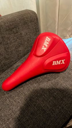 Red bike seat