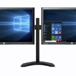 Dual Matching HP 23inch Backlit LCD Monitors + Dual Stand + Power Cables