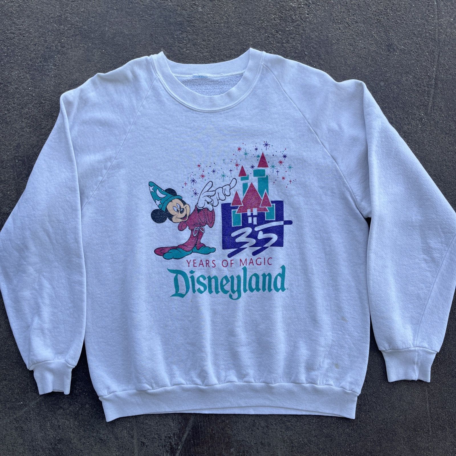 Vintage Disneyland 35 Years of Magic Sweatshirt 90’s Mickey Mouse Shirt Large