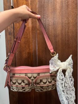 Vintage pink coach bag