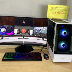 Gaming Computer with tempered glass panel