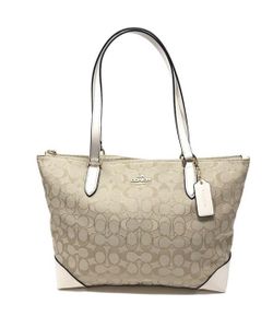 COACH Outline Signature Zip Tote New