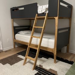 Charcoal Gray Twin Bunk Bed