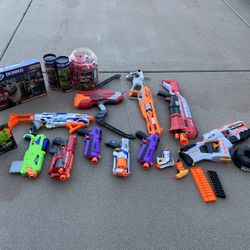 Nerf Guns, Inflatable Barriers, Bullets