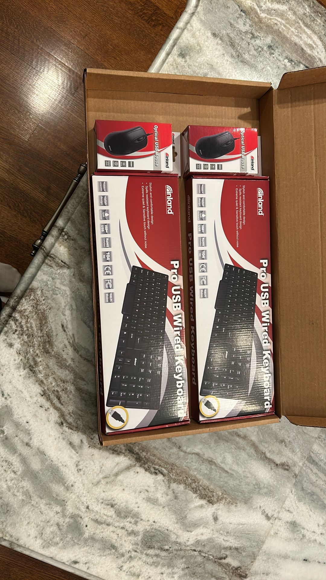 Brand new In The Box Keyboards And Mouse Wired