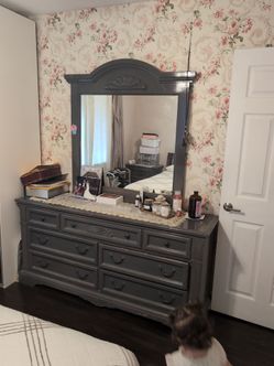 Dresser and mirror
