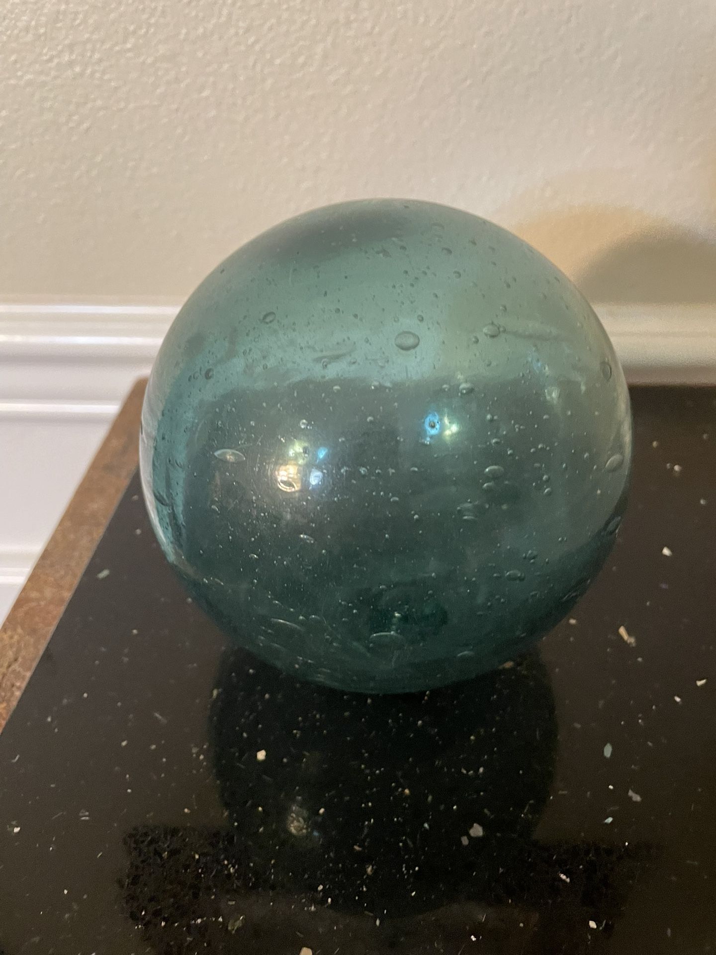 Japanese Glass Fishing Float Buoy Ball , Light Blue.