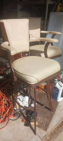Four Beautiful Leather Bar Stools Like Now