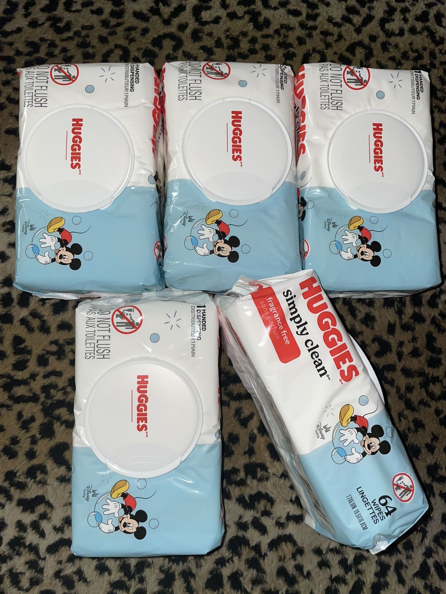 5🔥bags Of 64 Huggies Fragrance Free Baby Wipes All 5 For $10 Firm On Price